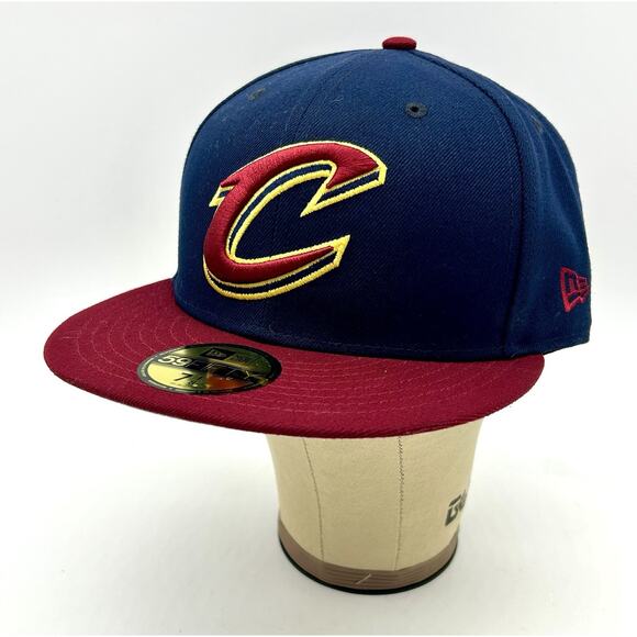 New Era Cleveland Cavaliers Cavs NBA 59Fifty Fitted 2 Tone Hat Cap Sz 7 1/8 NWT - Picture 1 of 12